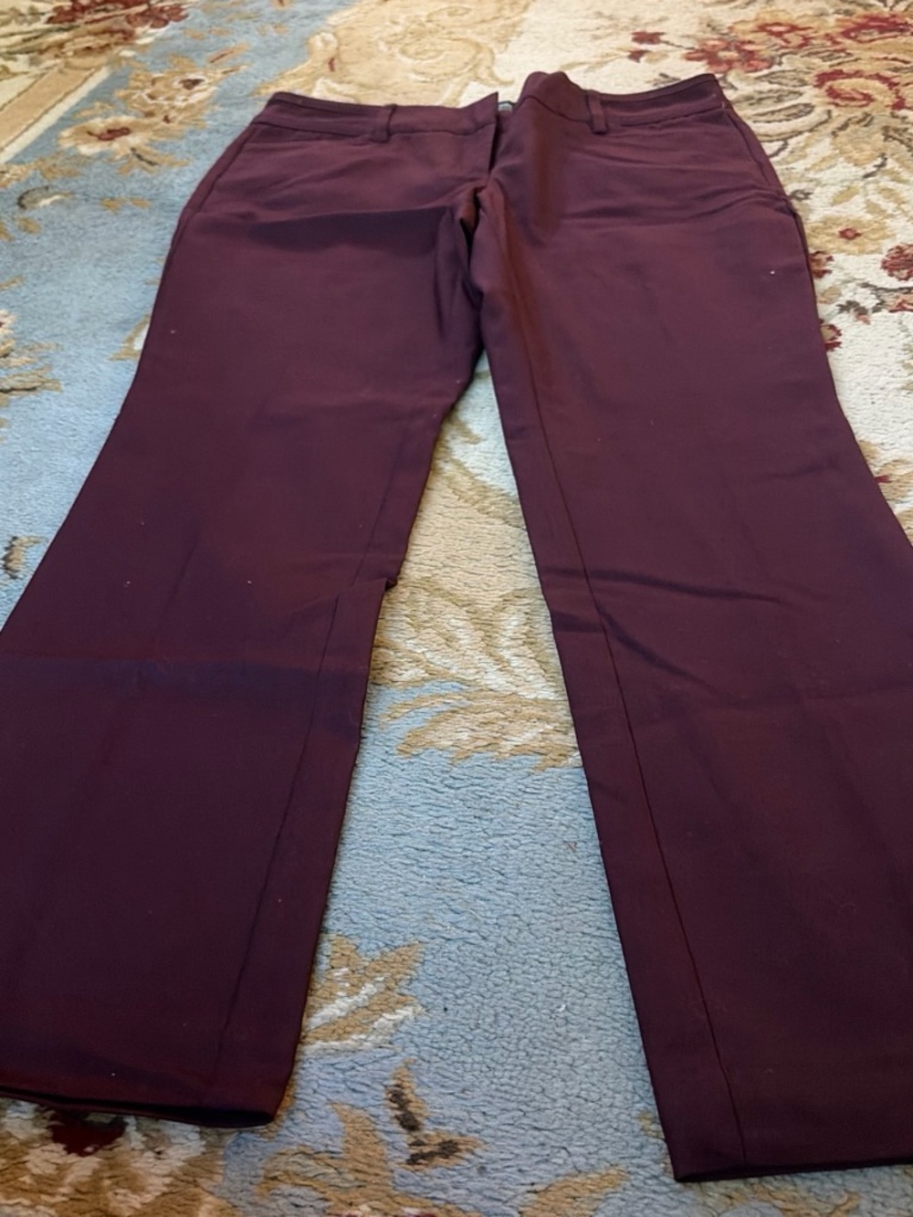 Women's Straight Leg Pants in Deep Plum